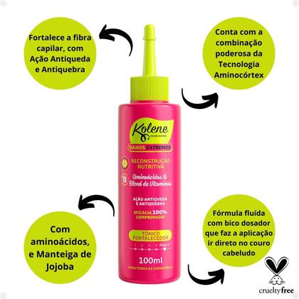 Imagem de Tônico Fortalecedor Kolene Danos Extremos Reconstrução Nutritiva 100ml