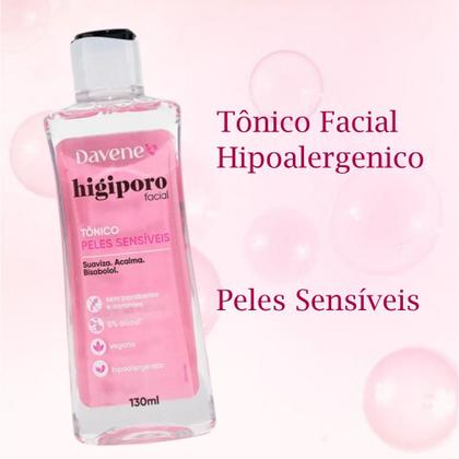Imagem de Tônico Hipoalérgico Higiporo Para Pele Sensível 130ML Davene