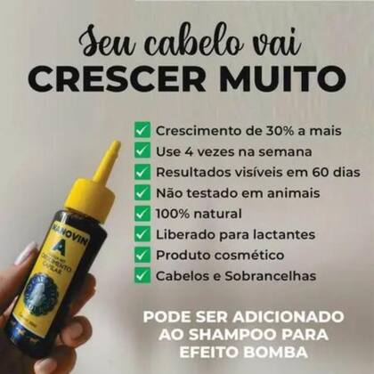 Imagem de Tônico Nanovin Cavalo de Ouro 30Ml crescimento capilar antiqueda