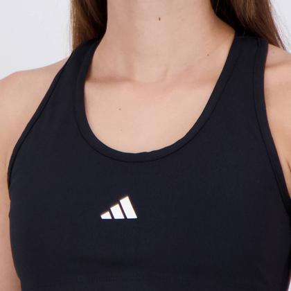Imagem de Top Adidas Treino Basico Suporte Medio Feminino Preto