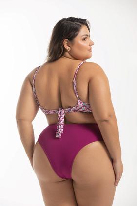 Imagem de Top Biquíni Fixo com Alças Reguláveis Sem Bojo