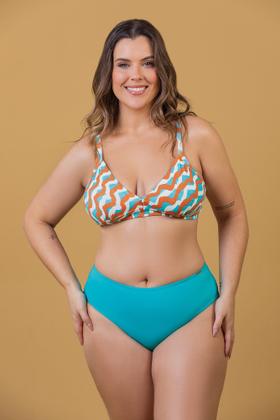 Imagem de Top Biquíni Fixo com Alças Reguláveis Sem Bojo