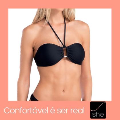 Imagem de Top Biquíni sem alça Com Bojo e Alça Removíveis She