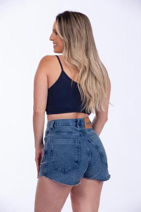 Imagem de Top Canelado Alcinha Cropped Duplo Colorido Elastico