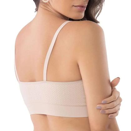 Imagem de Top Canelado DelRio 4195 Sem Costura Com Bojo Removível Microfibra T. P/GG