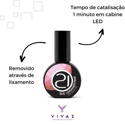 Imagem de Top Coat EUS Shimmer Pink Nails 21 - 12ml
