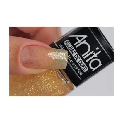 Imagem de Top Coat Folhas de Ouro 10ml Coleção Joias da Anita 1096 -
