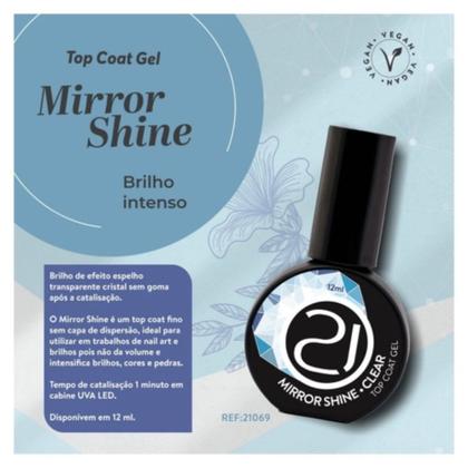 Imagem de Top Coat Selante Unhas Mirror Shine Clear 12ml - Nails 21