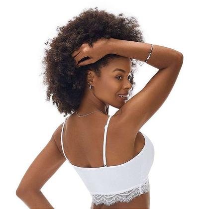 Imagem de Top Com Renda e Bojo Removível Sem Costura