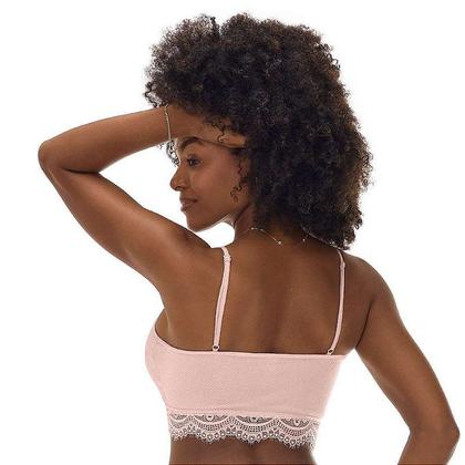 Imagem de Top Com Renda e Bojo Removível Sem Costura