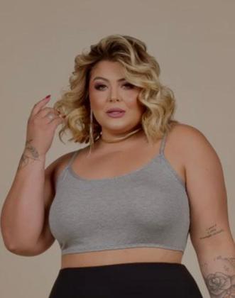 Imagem de Top Cropped Blusinha Malha Sexy Alça Plus Size Gordinhas Modernas