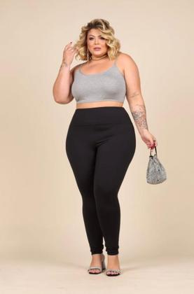 Imagem de Top Cropped Blusinha Malha Sexy Alça Plus Size Gordinhas Modernas