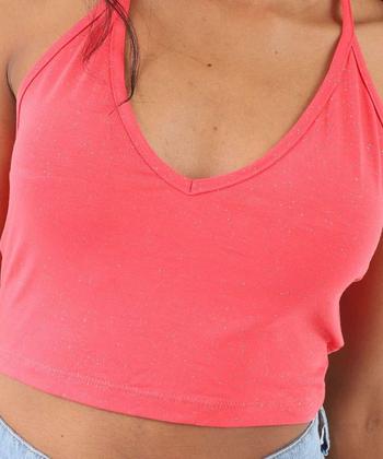 Imagem de Top Cropped Feminino Carnaval Brilho Amarração Marisa -81004