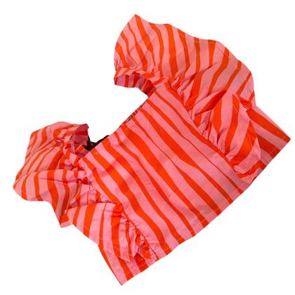 Imagem de Top Cropped Listras Rosa Verão Fábula