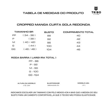 Imagem de Top Cropped Manga Curta Gola Redonda algodão Tribo Livre