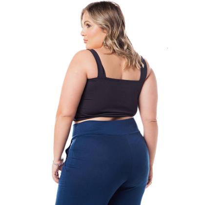 Imagem de Top Cropped Mônica Suplex Com Alça Larga Feminino Plus Size 1158