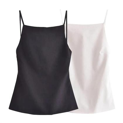 Top Cropped Preto Sem Mangas e Costas Nuas - Sexy para Festa e Verão Imagem de Top Cropped Preto Sem Mangas e Costas Nuas - Sexy para Festa e Verão