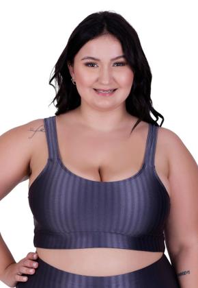 Imagem de Top de Academia Grande Plus Size New Zig 3D Liso 46 48 50- c7 NICOLE PLUS