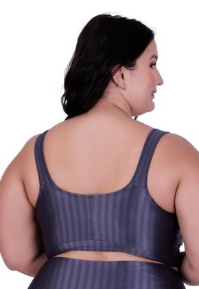 Imagem de Top de Academia Grande Plus Size New Zig 3D Liso 46 48 50- c7 NICOLE PLUS