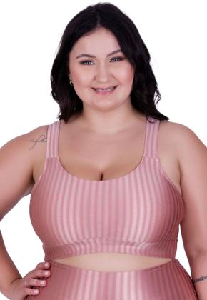 Imagem de Top de Academia Grande Plus Size New Zig 3D Liso 46 48 50- c7 NICOLE PLUS