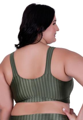 Imagem de Top de Academia Grande Plus Size New Zig 3D Liso 46 48 50- c7 NICOLE PLUS