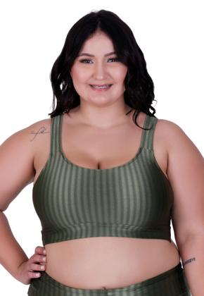Imagem de Top de Academia Grande Plus Size New Zig 3D Liso 46 48 50- c7 NICOLE PLUS