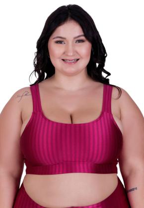 Imagem de Top de Academia Grande Plus Size New Zig 3D Liso 46 48 50- c7 NICOLE PLUS