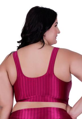 Imagem de Top de Academia Grande Plus Size New Zig 3D Liso 46 48 50- c7 NICOLE PLUS