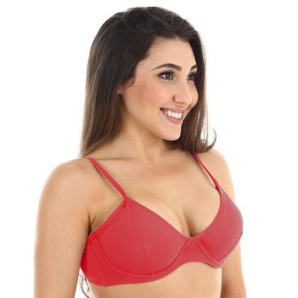 Imagem de Top de biquini meia taça sem bojo com aro sustentação e alça de regulagem busto avulso todo forrado