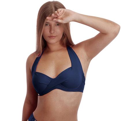 Imagem de Top de Biquíni Plus Size Meia Taça com Bojo Transpassado