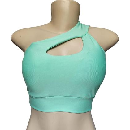 Imagem de Top de um ombro só com bojo removivel suplex fitness Treino