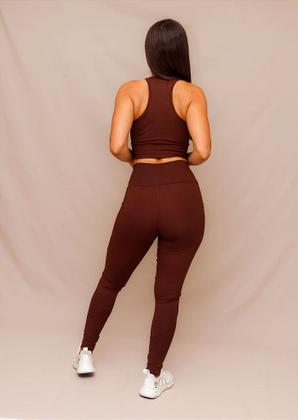 Imagem de Top Decote U Confort Treino Corrida - Coffee - Conforto e Estilo para Atividades Físicas