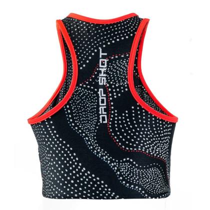 Imagem de Top Drop Shot Greta - Preto e Coral