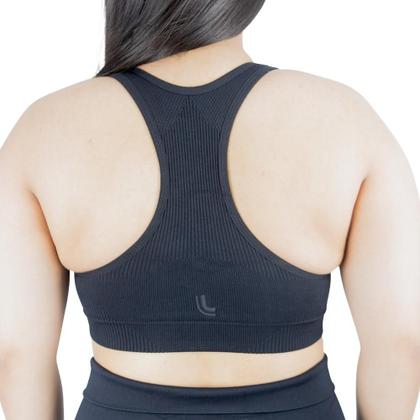Imagem de Top Esportivo Feminino Preto Com Sustentação Challenge Para Treino