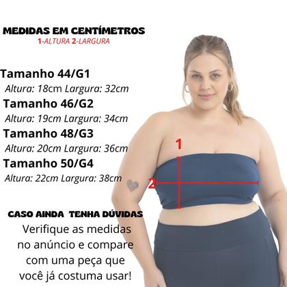 Imagem de Top Faixa Suplex Cropped Sem Alça Fitness Plus Size 3035.C1