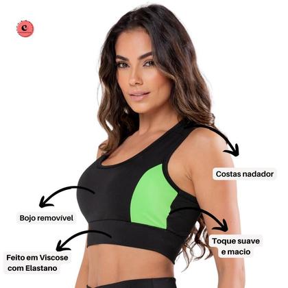 Imagem de Top Feminino Academia Bojo Removível Moda Fitness Treino