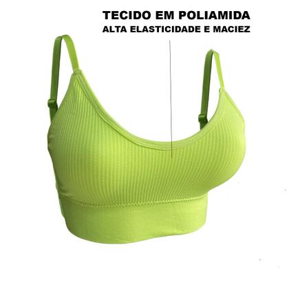 Imagem de Top Feminino Academia Fitness Alça Ajustável Básico Com Bojo
