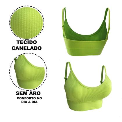 Imagem de Top Feminino Academia Fitness Alça Ajustável Básico Com Bojo
