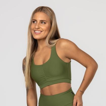 Imagem de Top Feminino Academia Poliamida Compressão com Bojo