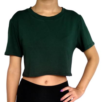 Imagem de Top Feminino Blusinha Manga Curta Soltinho Liso Viscolycra Pp ao Plus Size