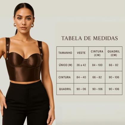 Imagem de Top Feminino Cropped Regata Corselet Cetim Moda Feminina De Festa Balada Verão