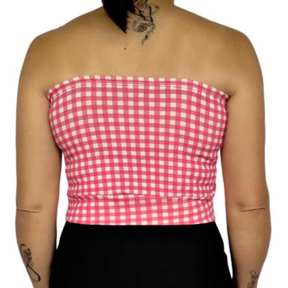 Imagem de Top Feminino Faixa sem alça Elástico Barra Estampas Sortidas Viscolycra Pp ao Plus Size