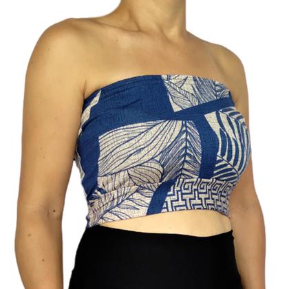 Imagem de Top Feminino Faixa sem alça Elástico Barra Estampas Sortidas Viscolycra Pp ao Plus Size