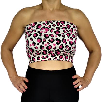 Imagem de Top Feminino Faixa sem alça Elástico Barra Estampas Sortidas Viscolycra Pp ao Plus Size