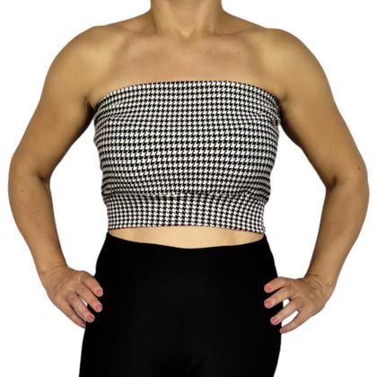 Imagem de Top Feminino Faixa sem alça Elástico Barra Estampas Sortidas Viscolycra Pp ao Plus Size