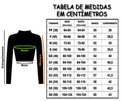 Imagem de Top Feminino Manga Longa Gola Alta Justo Liso Malha Crepe Pp ao Plus Size