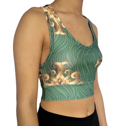 Imagem de Top Feminino Regata Justo Barra Estampas Sortidas Suplex Pp ao Plus Size