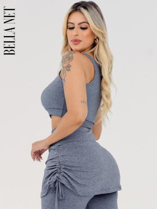 Imagem de Top feminino suplex academia Fitness costas nadador alças grossa premium