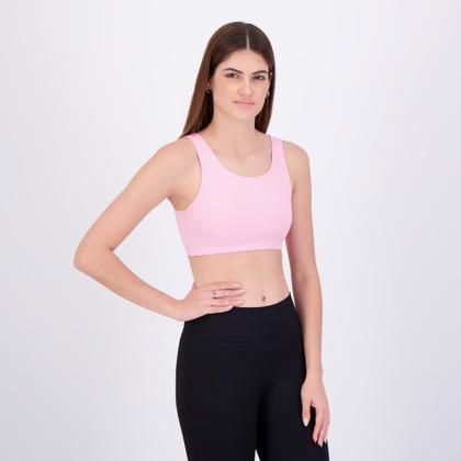 Imagem de Top Fila Essential II Feminino Rosa e Branco