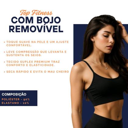 Imagem de Top Fitness Academia De Alcinha Ginastica Bojo Envio Rápido